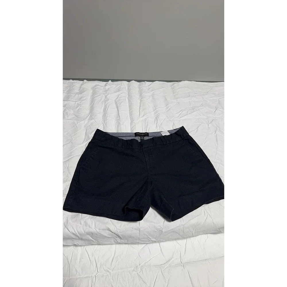 Banana Republic Womens Petite Navy Shorts Size 2P Casual Cotton Summer